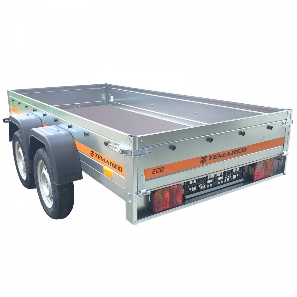Remorque bâchée double essieu TEMA 263X125 cm ECO2612/2